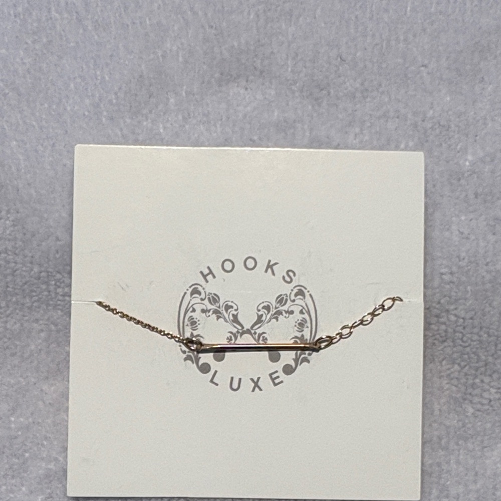 Gold Long Bar Bracelet 14K